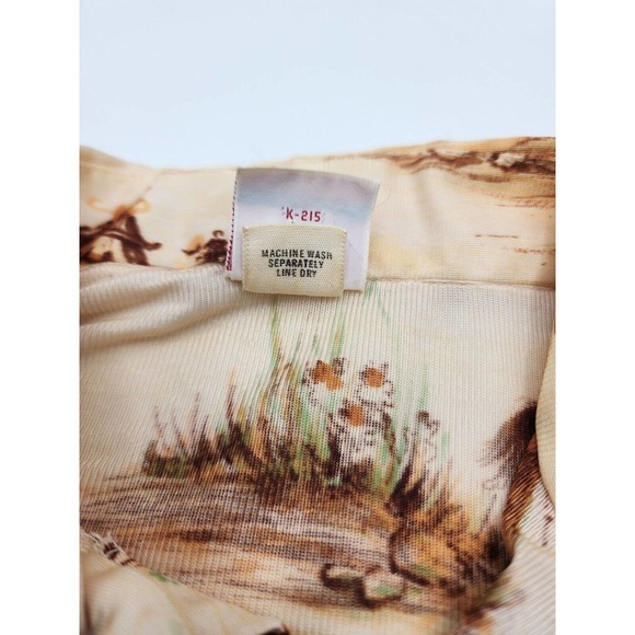 Rare VTG 1 Up Kaynee Knight Castle Button Up Top Women's Size 14 - Picture 9 of 13